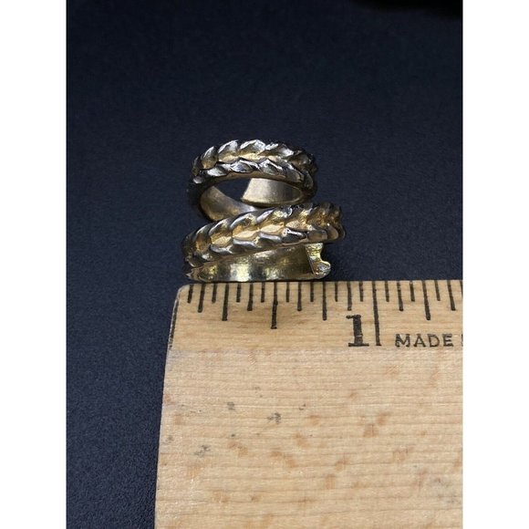 Brass Ball Cluster & Snake Wrap Women’s Costume Ring Small Size Lot 2 - Picture 7 of 12